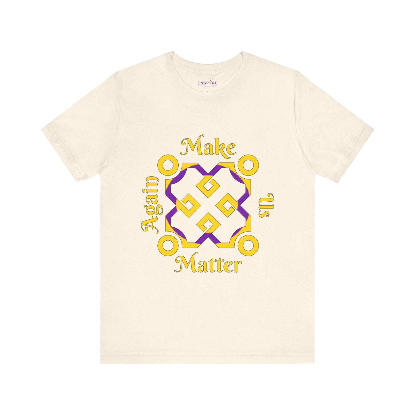 Make Us Matter Again Intersex Pride T-Shirt β Yellow & Purple Flag Colors | Empowering Autonomy & Identity Tee πππ
