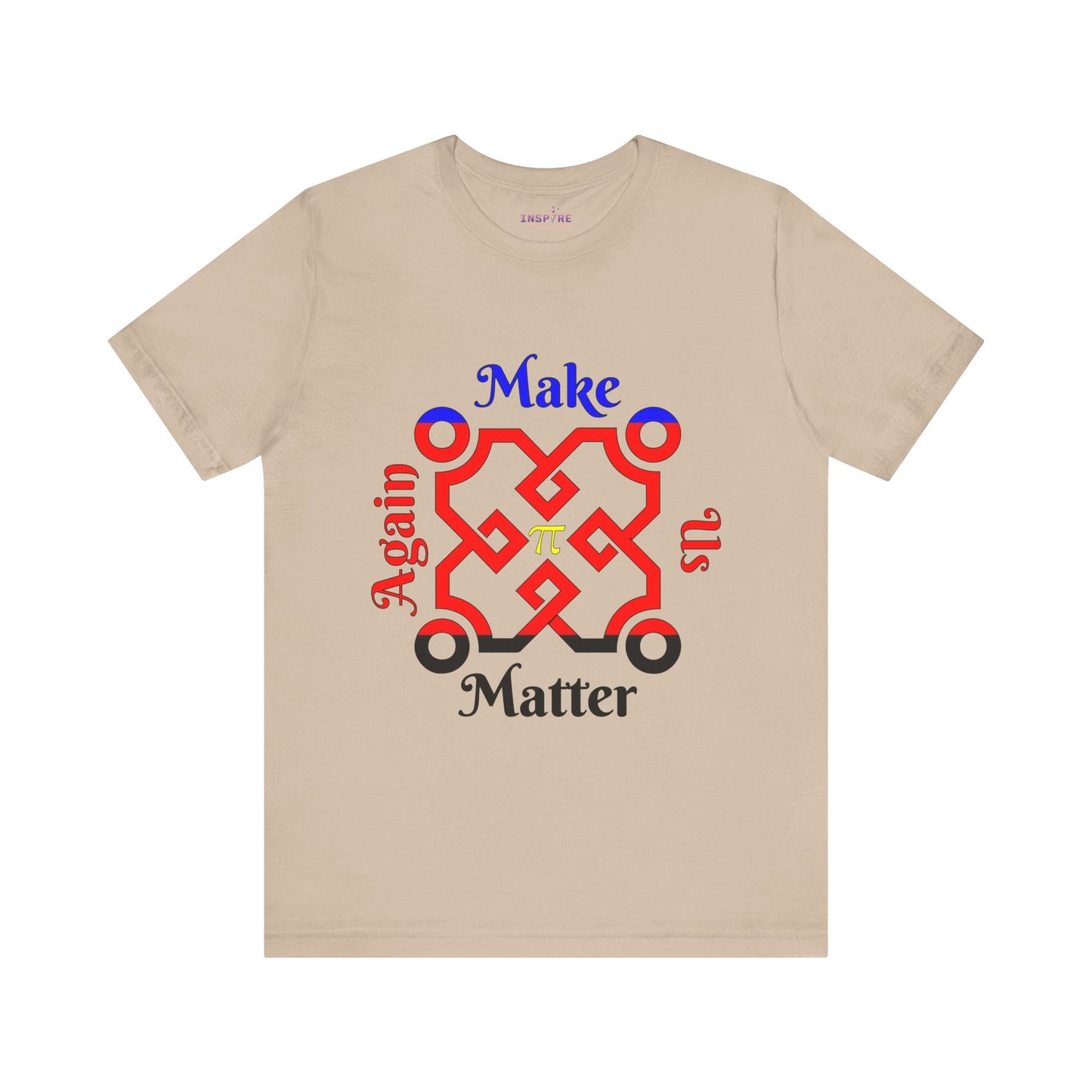Make Us Matter Again Polyamory Pride T-Shirt β Blue, Red & Black Flag with Yellow Pi Symbol | Ethical Non-Monogamy Statement Tee β€οΈππ€