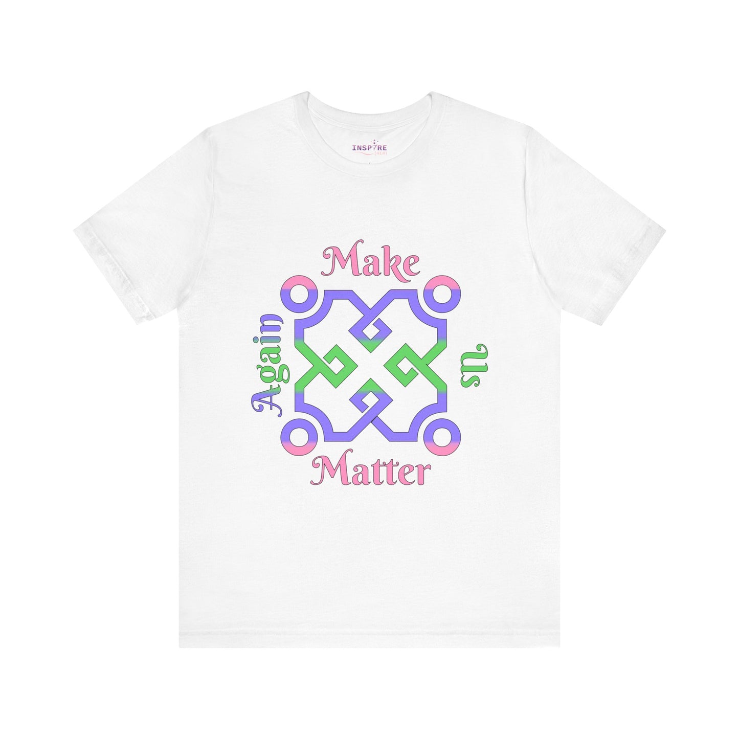 Make Us Matter Again Trigender Pride T-Shirt β Pink, Purple & Green Flag Colors | Bold Gender-Fluid Identity Tee ππππ