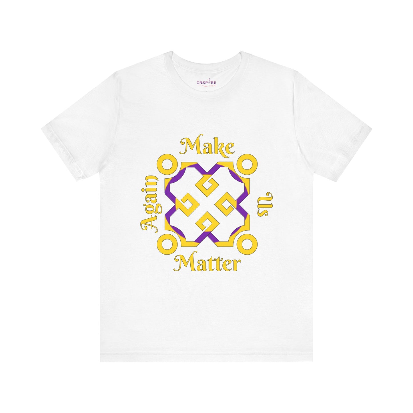Make Us Matter Again Intersex Pride T-Shirt β Yellow & Purple Flag Colors | Empowering Autonomy & Identity Tee πππ