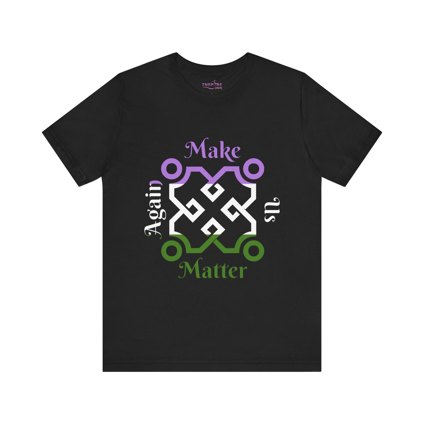 Make Us Matter Again Genderqueer Pride T-Shirt β Lavender, White & Green Flag Colors | Bold, Empowering Nonbinary Gender Expression Tee πππ€π