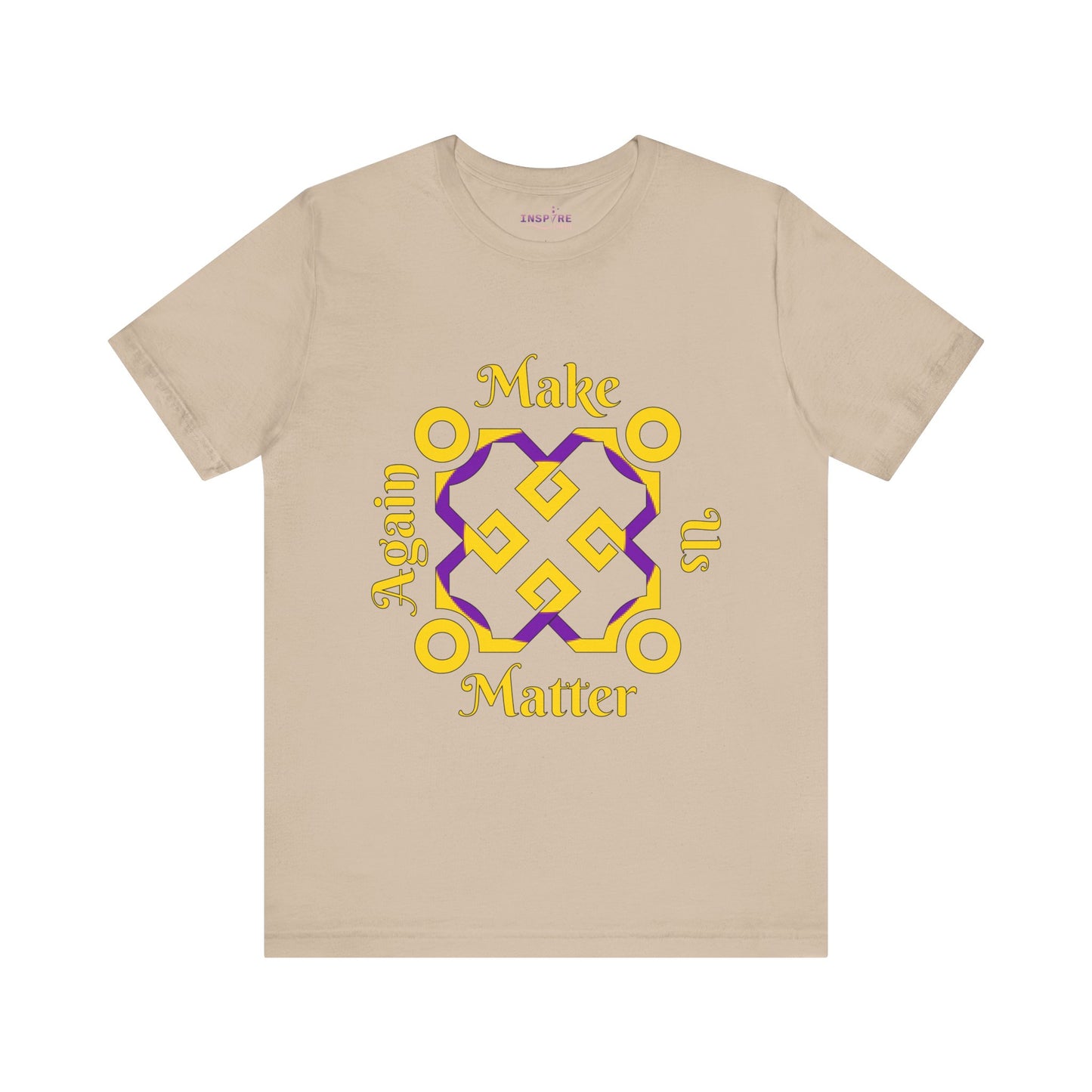 Make Us Matter Again Intersex Pride T-Shirt β Yellow & Purple Flag Colors | Empowering Autonomy & Identity Tee πππ