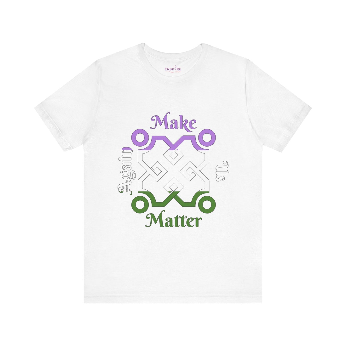 Make Us Matter Again Genderqueer Pride T-Shirt β Lavender, White & Green Flag Colors | Bold, Empowering Nonbinary Gender Expression Tee πππ€π