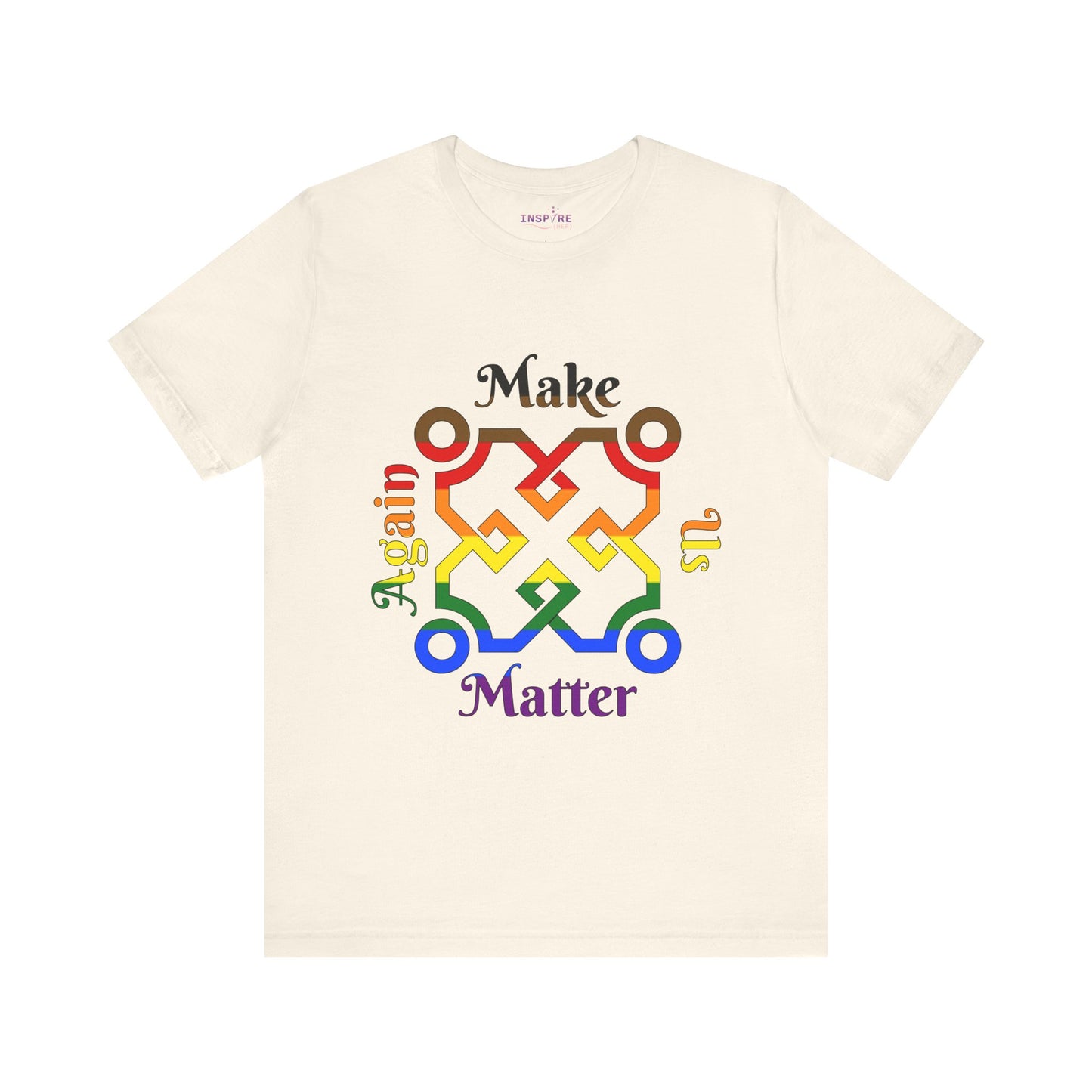 Make Us Matter Again Philadelphia Pride T-Shirt β POC-Inclusive LGBTQ+ Flag Colors | Empowering, Afrocentric Statement Tee πβπΎ