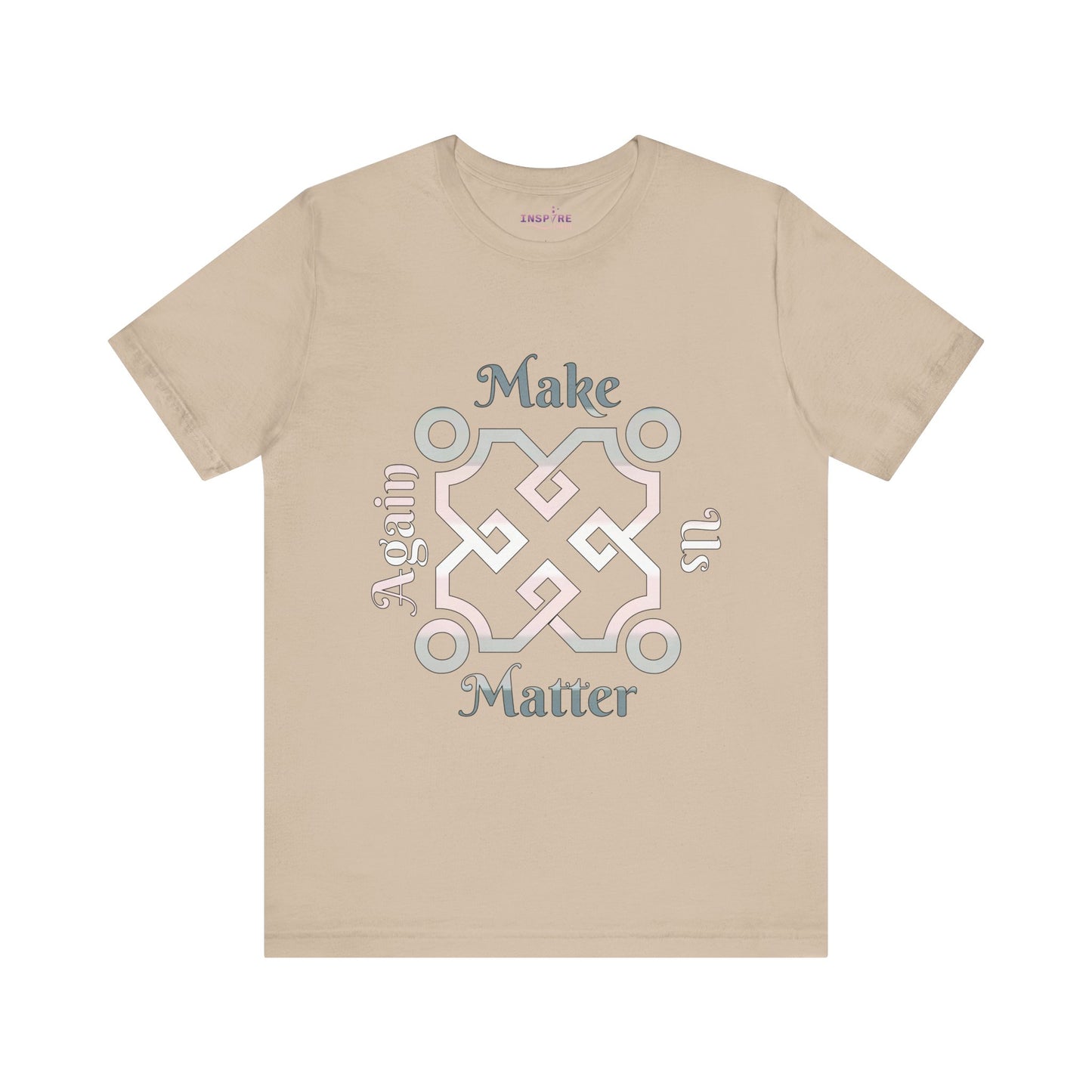 Make Us Matter Again Demigirl Pride T-Shirt β Soft Pink, White & Grey Flag Colors | Empowering Feminine Identity Tee πΈπ€