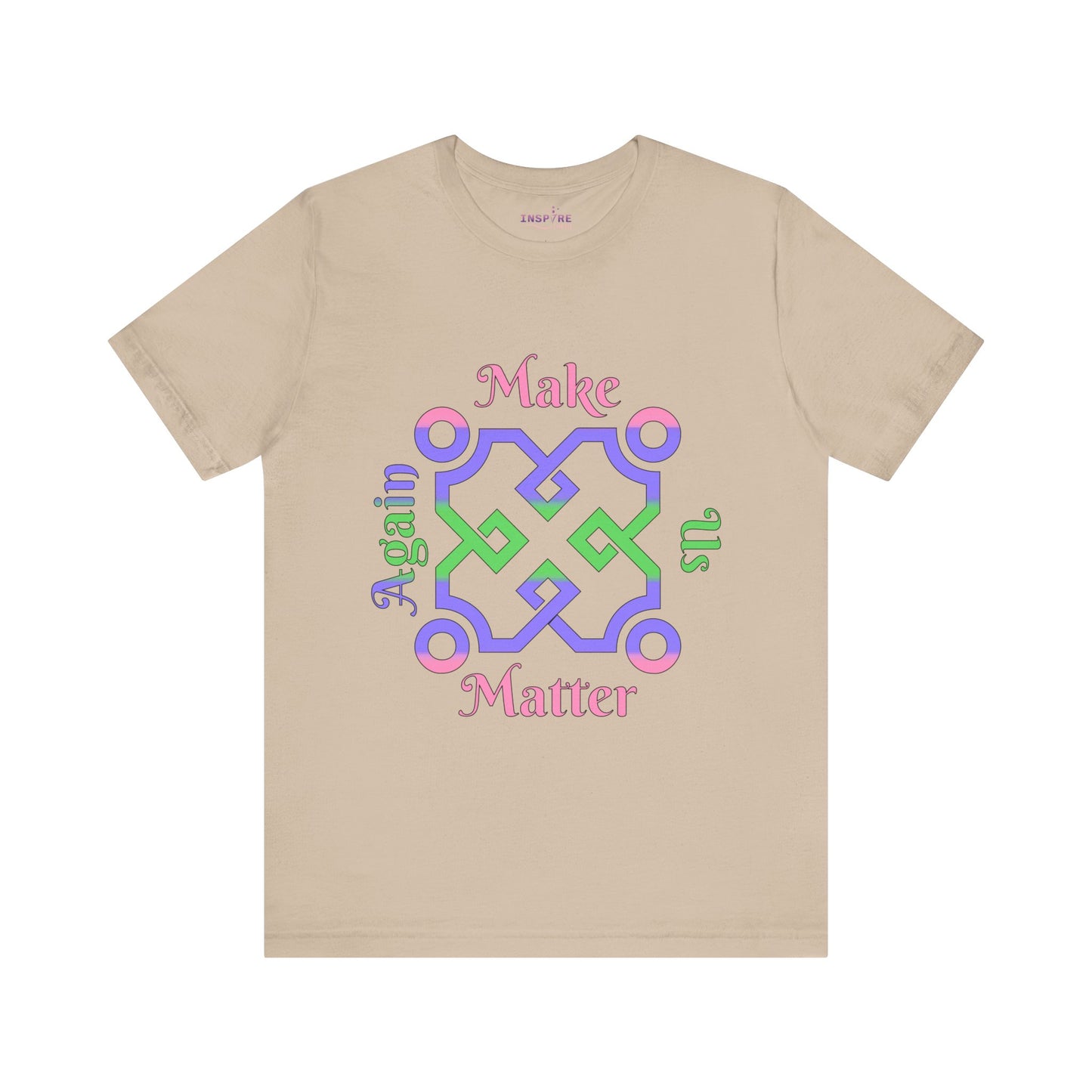 Make Us Matter Again Trigender Pride T-Shirt β Pink, Purple & Green Flag Colors | Bold Gender-Fluid Identity Tee ππππ