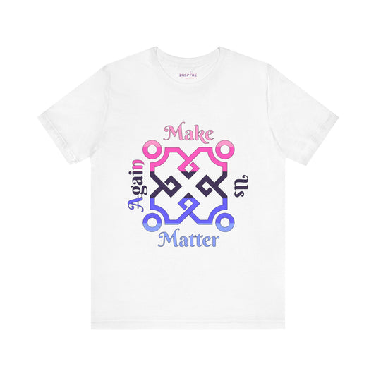 Make Us Matter Again Omnisexual Pride T-Shirt – Pink, Purple & Blue Flag Colors | Inclusive Attraction & Visibility Tee 💖💜💙🌈
