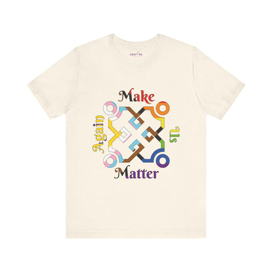Make Us Matter Again Intersex-Inclusive Pride T-Shirt – LGBTQ+, Trans & POC Affirming Flag | Empowering, Inclusive, Intersectional Tee 🌈⚧️🟡✊🏾