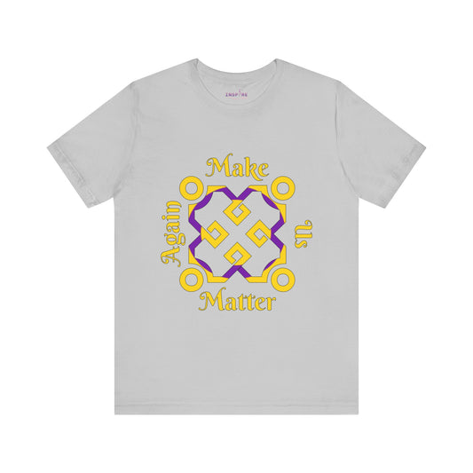 Make Us Matter Again Intersex Pride T-Shirt – Yellow & Purple Flag Colors | Empowering Autonomy & Identity Tee 💛💜🌈
