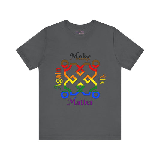 Make Us Matter Again Philadelphia Pride T-Shirt – POC-Inclusive LGBTQ+ Flag Colors | Empowering, Afrocentric Statement Tee 🌈✊🏾