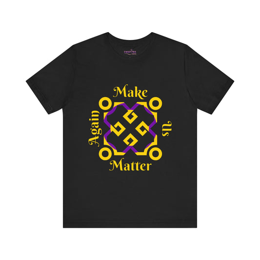 Make Us Matter Again Intersex Pride T-Shirt – Yellow & Purple Flag Colors | Empowering Autonomy & Identity Tee 💛💜🌈