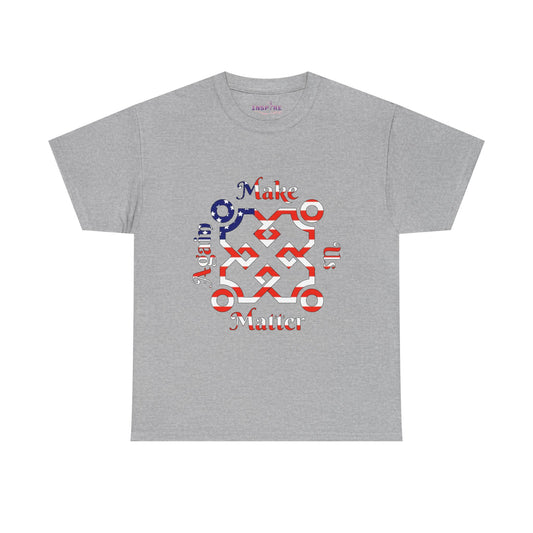 Make Us Matter Again T-Shirt - Stand for Unity, Equality and Justice | Political and Social Change Tee (American Flag)